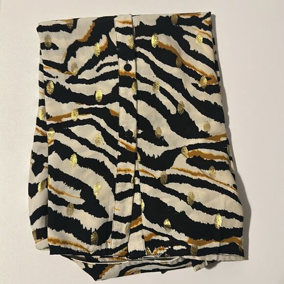 Nasty Gal You Herd Me Oversized Long Zebra Blouse Size 8 - Picture 6 of 6